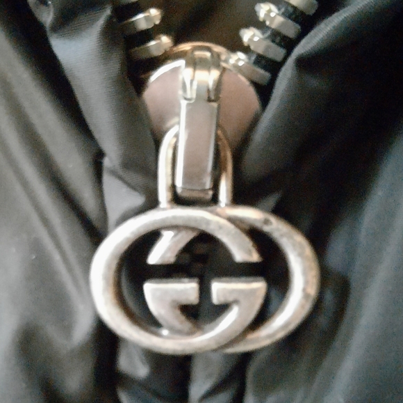 AW97 GUCCI x TOM FORD Vtg Moto Puffer Jacket Web Leather Nylon Biker Bomber - Picture 6 of 16